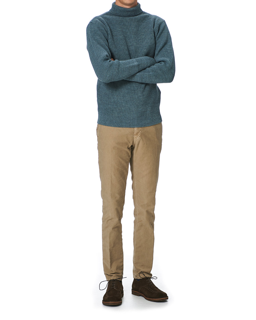 Men | Sweaters & Knitwear | Andersen-Andersen | Sailor Turtleneck Light Indigo