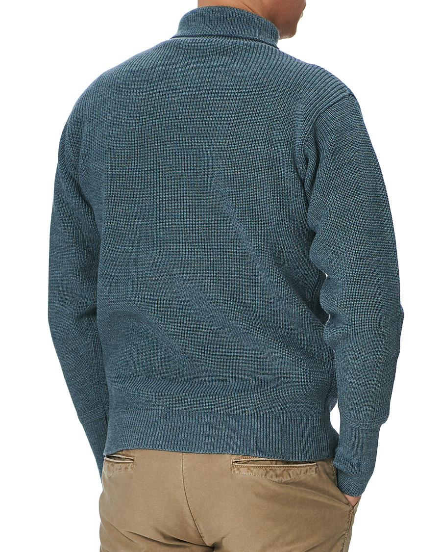 Men | Sweaters & Knitwear | Andersen-Andersen | Sailor Turtleneck Light Indigo
