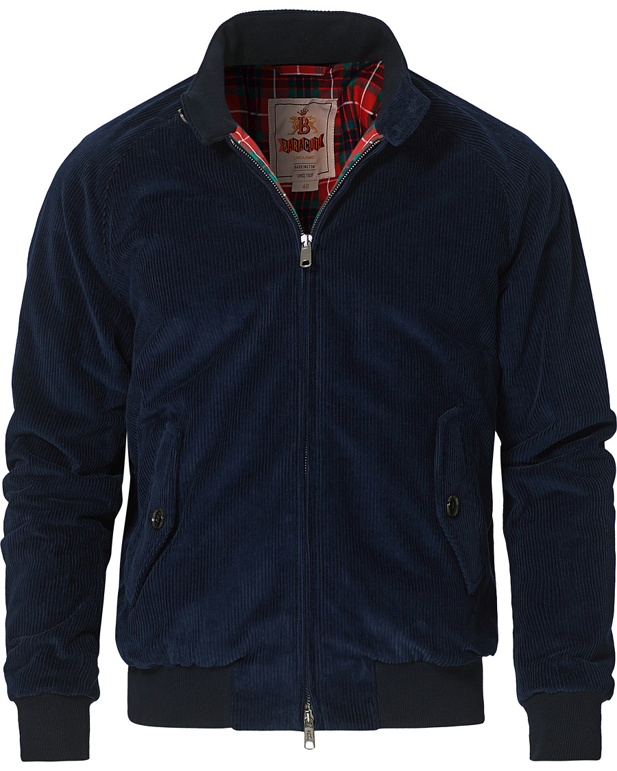 Men | Coats & Jackets | Baracuta | G9 Padded Corduroy Harrington Jacket Navy