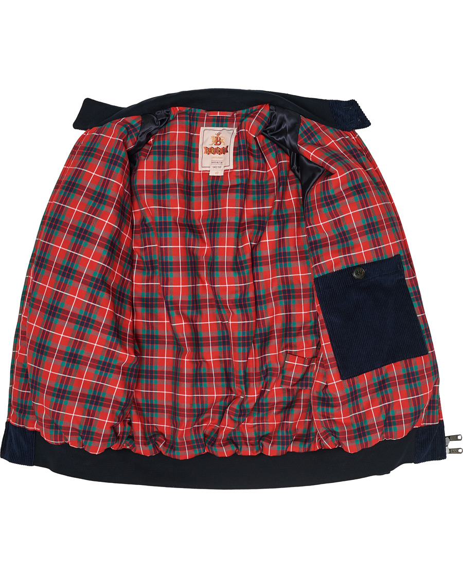 Men | Coats & Jackets | Baracuta | G9 Padded Corduroy Harrington Jacket Navy