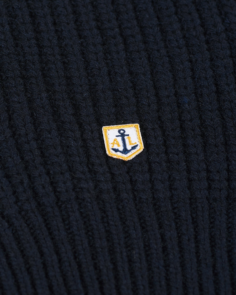 Men | Sweaters & Knitwear | Armor-lux | Cable Knit Turtleneck Navy