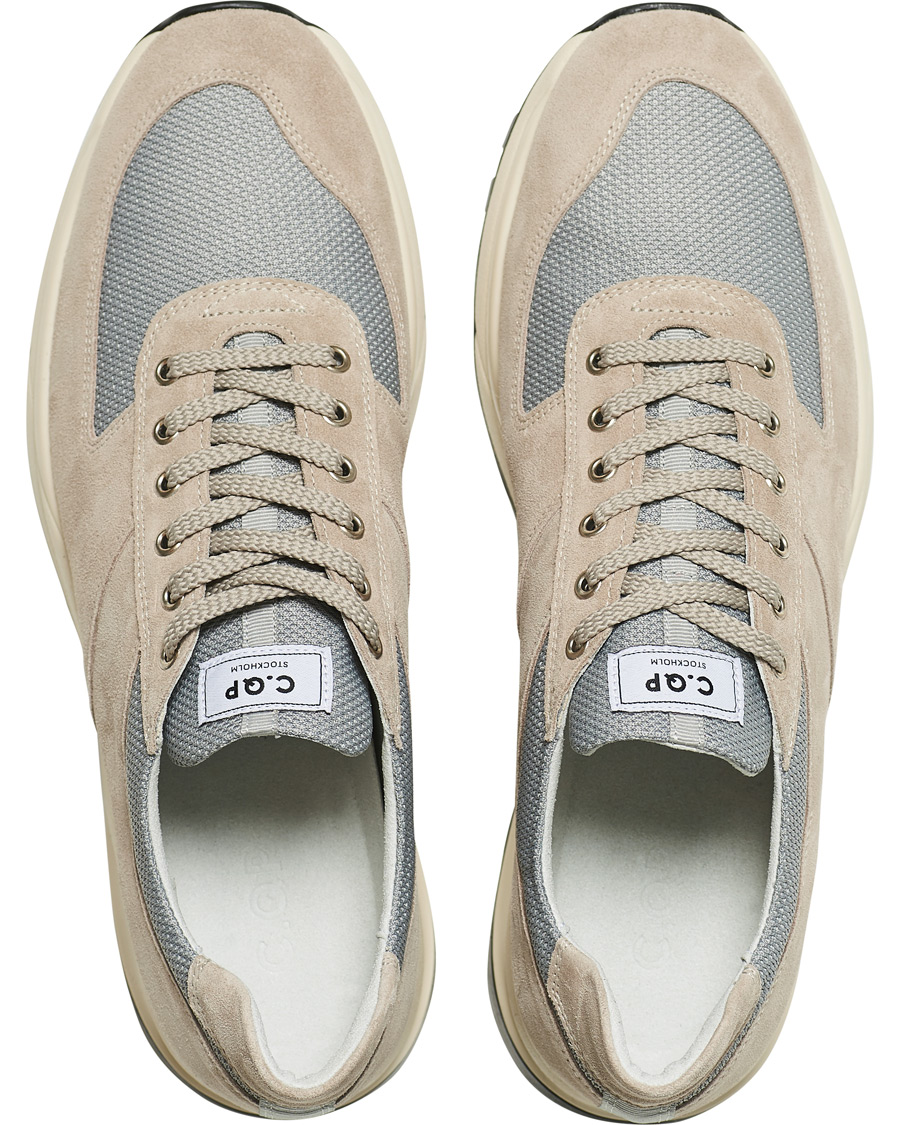 Men | C.QP Stride Suede/Mesh Running Sneaker Stone Grey | CQP | C.QP Stride Suede/Mesh Running Sneaker Stone Grey