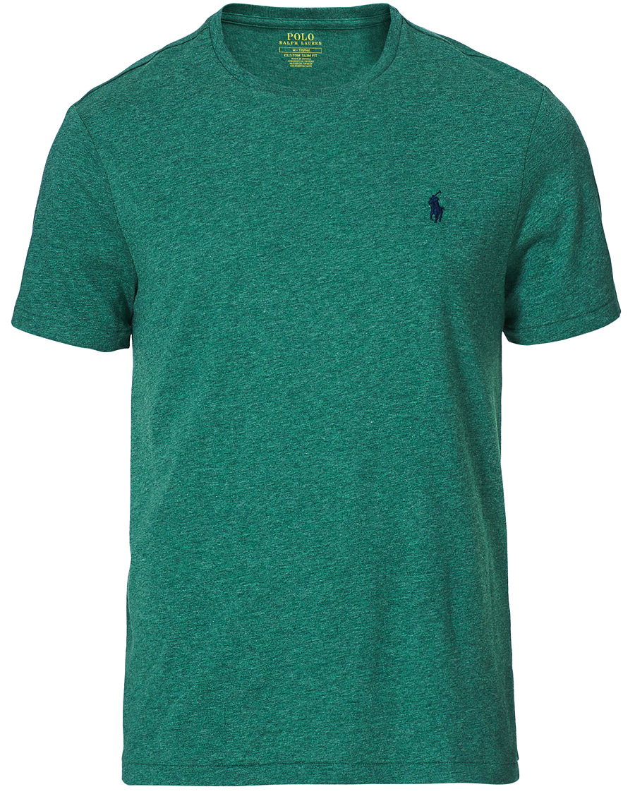 Men | T-Shirts | Polo Ralph Lauren | Custom Slim Fit Crew Neck Tee Green Heather