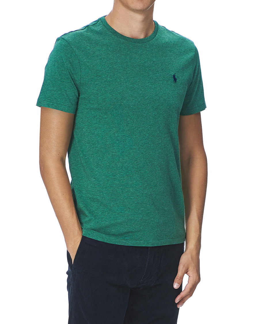 Men | T-Shirts | Polo Ralph Lauren | Custom Slim Fit Crew Neck Tee Green Heather