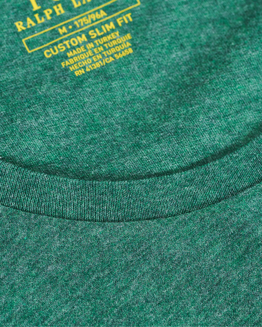 Men | T-Shirts | Polo Ralph Lauren | Custom Slim Fit Crew Neck Tee Green Heather