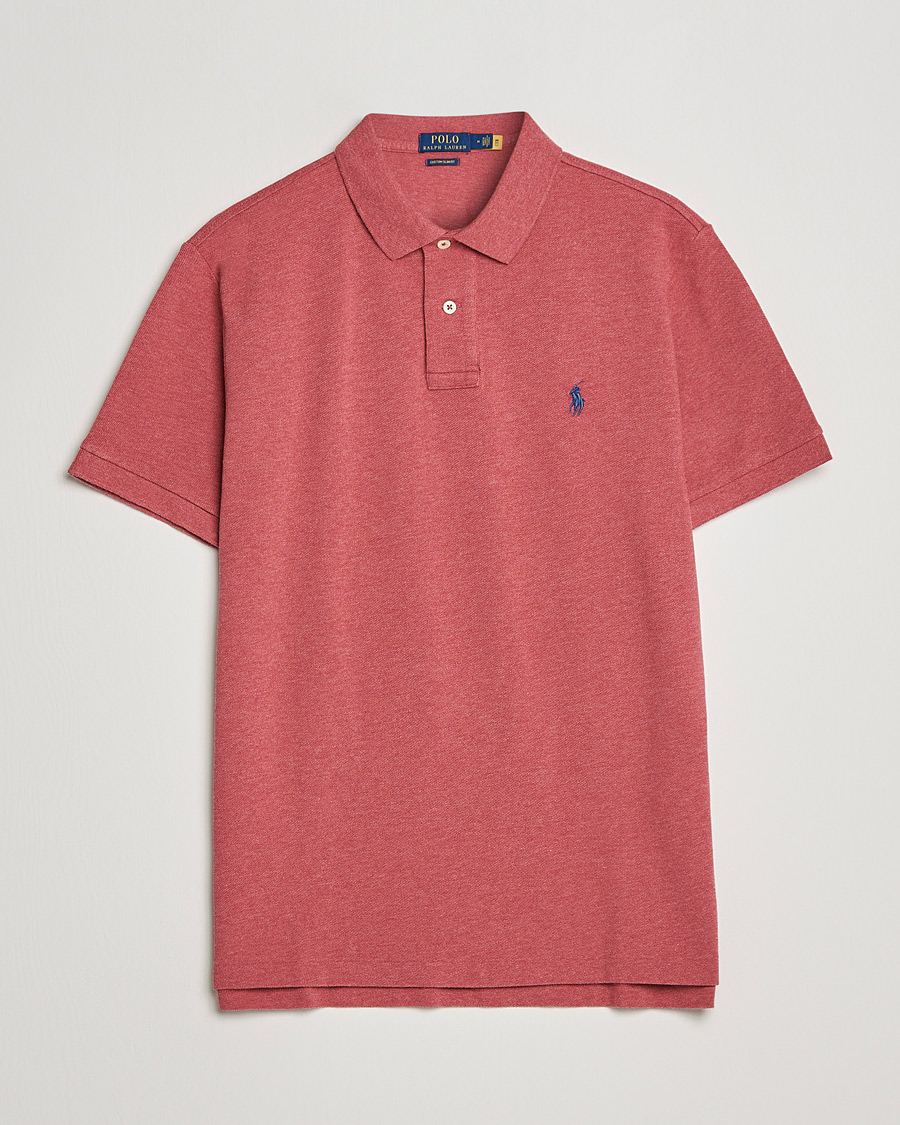 Men | Polo Shirts | Polo Ralph Lauren | Custom Slim Fit Polo Venetian Red Heather