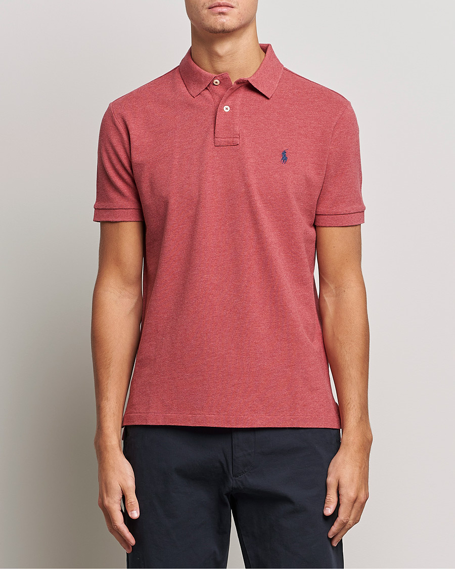 Men | Polo Shirts | Polo Ralph Lauren | Custom Slim Fit Polo Venetian Red Heather