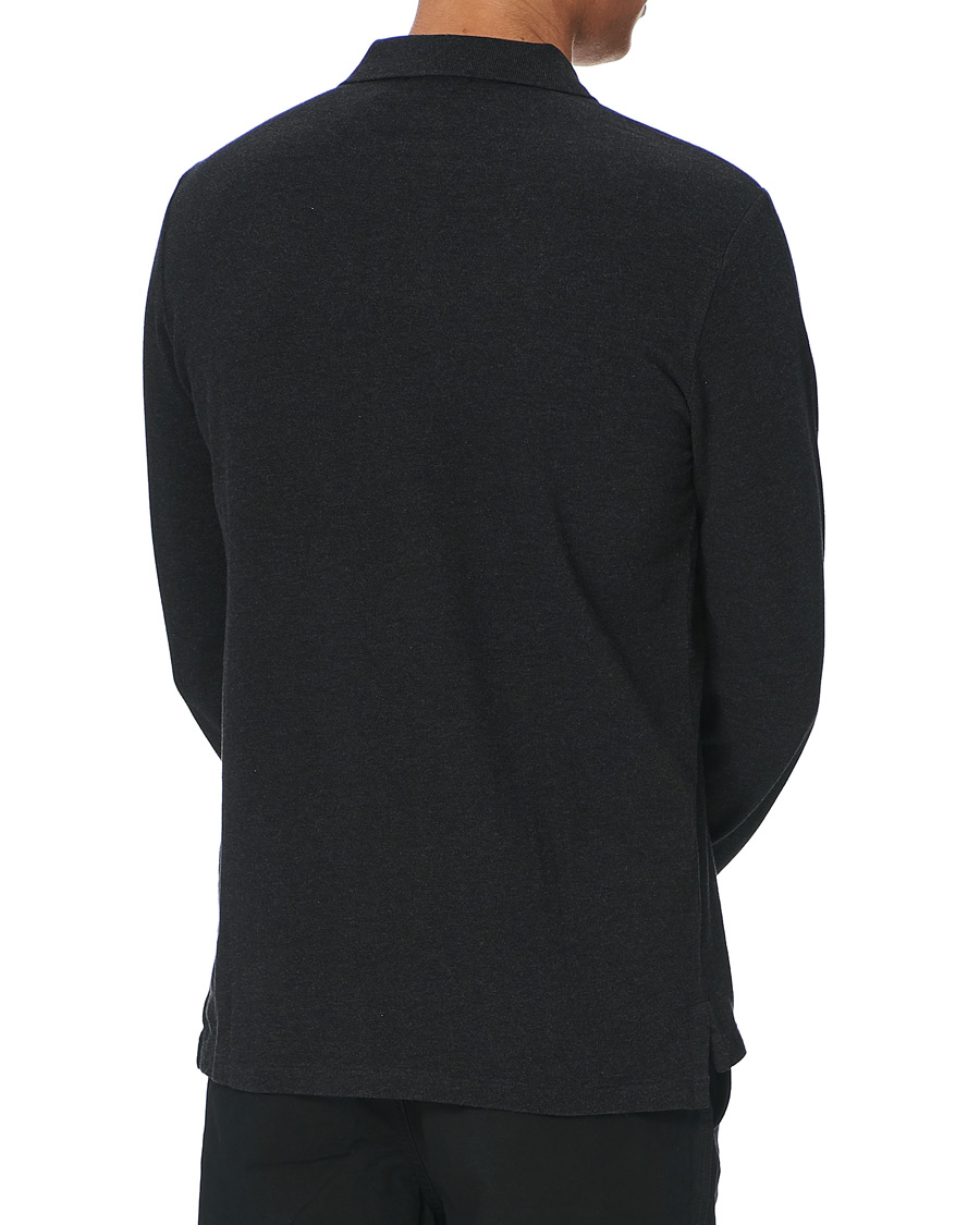 Men | Sweaters & Knitwear | Polo Ralph Lauren | Custom Slim Fit Long Sleeve Polo Black Marl Heather