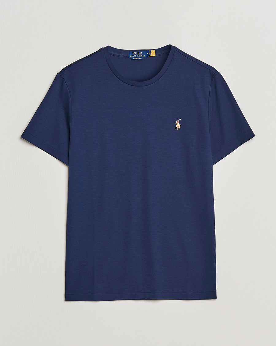 Men | T-Shirts | Polo Ralph Lauren | Luxury Pima Cotton Crew Neck T-Shirt Refined Navy