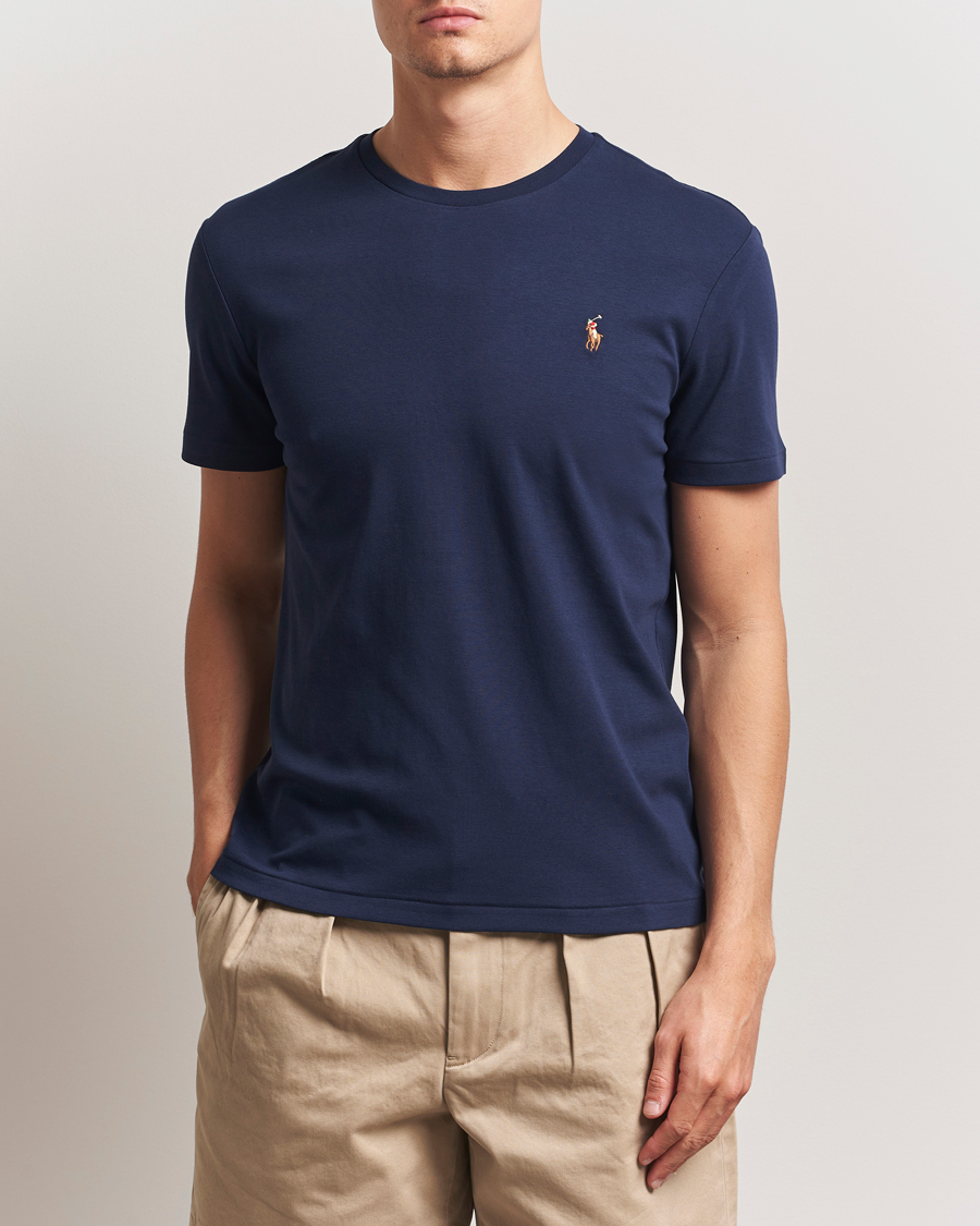 Men | T-Shirts | Polo Ralph Lauren | Luxury Pima Cotton Crew Neck T-Shirt Refined Navy