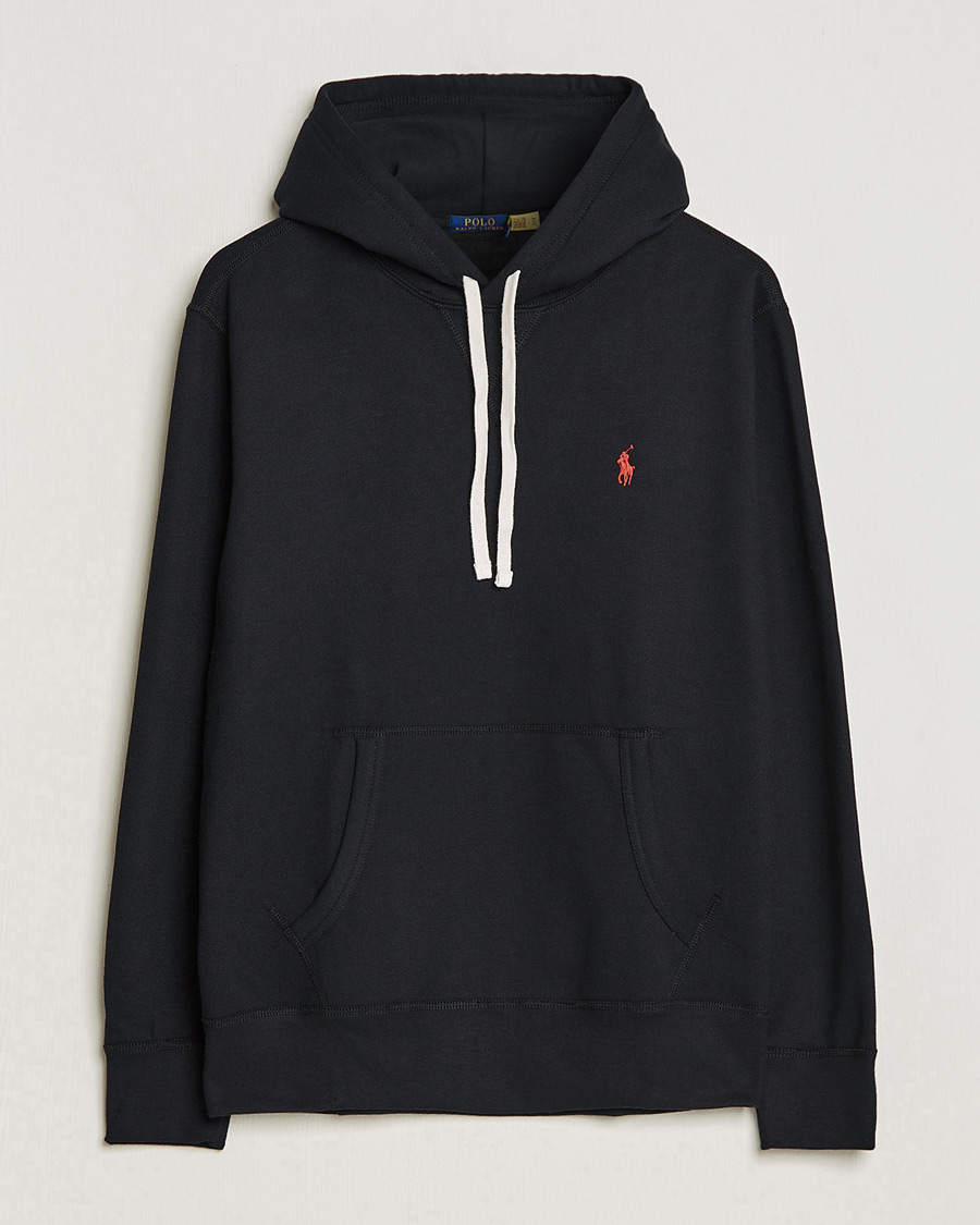 Men | Sweaters & Knitwear | Polo Ralph Lauren | RL Fleece Hoodie Polo Black
