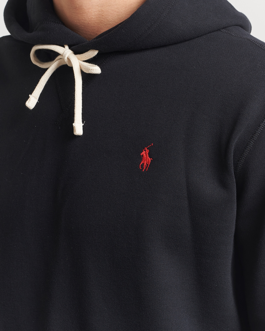 Men | Sweaters & Knitwear | Polo Ralph Lauren | RL Fleece Hoodie Polo Black