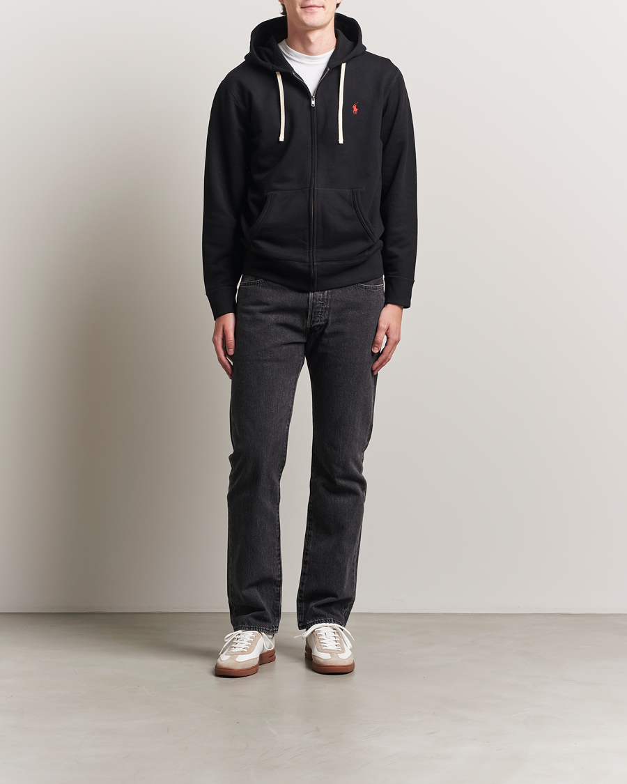 Men | Sweaters & Knitwear | Polo Ralph Lauren | Fleece Full Zip Hoodie Polo Black