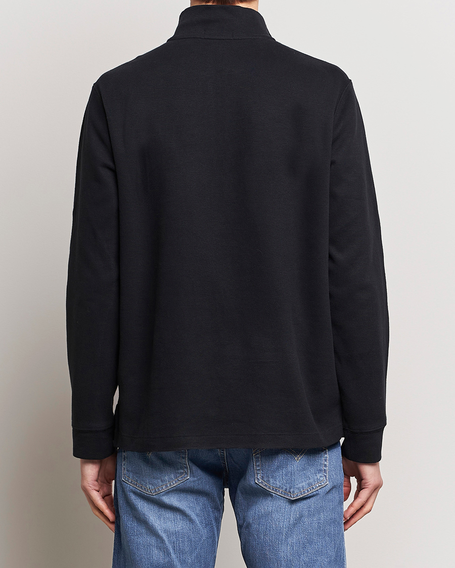 Men | Sweaters & Knitwear | Polo Ralph Lauren | Double Knit Jaquard Half Zip Sweater Polo Black