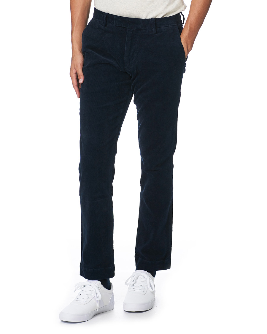 Men | Trousers | Polo Ralph Lauren | Hudson Slim Fit Corduroy Trousers Hunter Navy