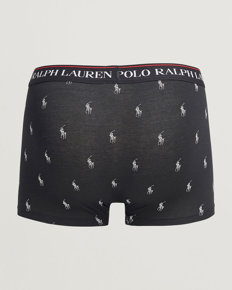 Men | Underwear & Socks | Polo Ralph Lauren | 3-Pack Trunk Black/Stripe/Pony