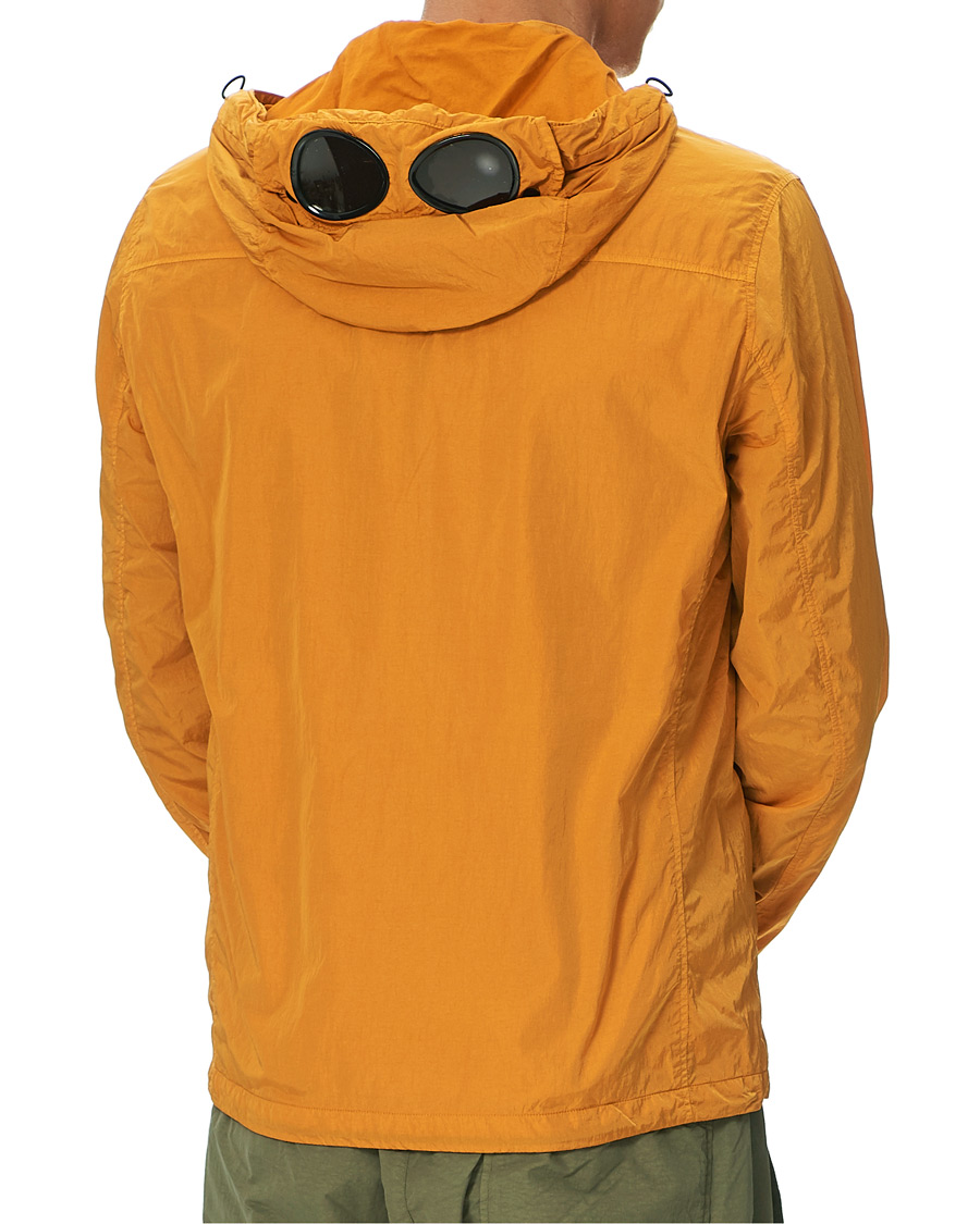 Men | Coats & Jackets | C.P. Company | Chrome Garment Dyed Nylon Hooded Overshirt Orange