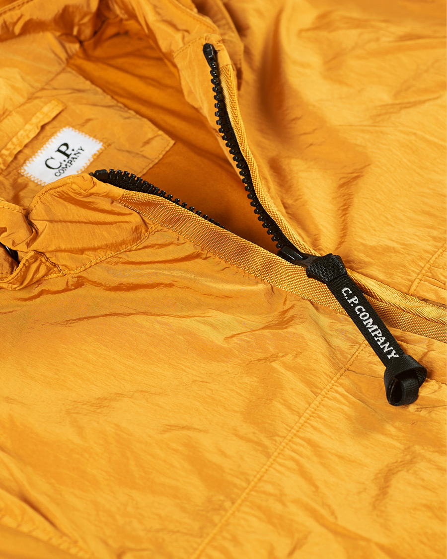 Men | Coats & Jackets | C.P. Company | Chrome Garment Dyed Nylon Hooded Overshirt Orange