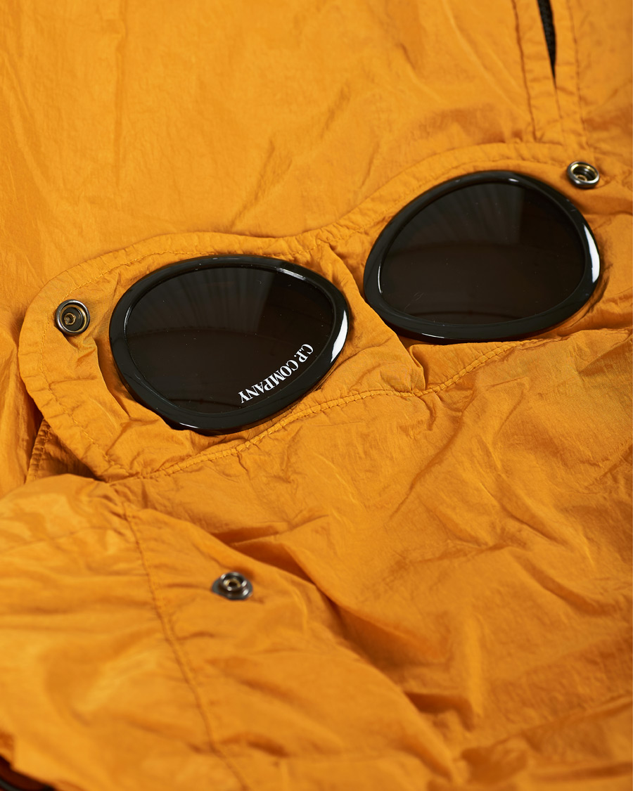 Men | Coats & Jackets | C.P. Company | Chrome Garment Dyed Nylon Hooded Overshirt Orange
