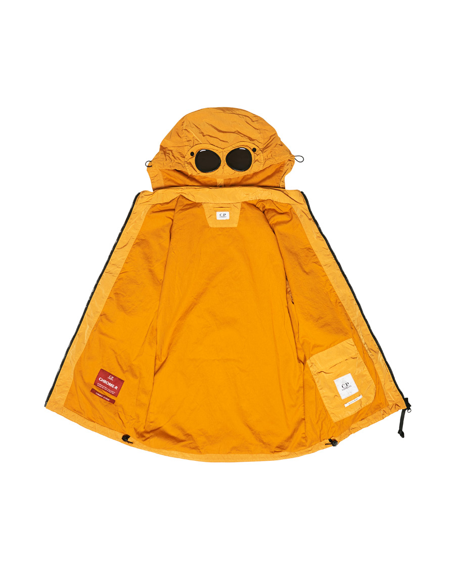 Men | Coats & Jackets | C.P. Company | Chrome Garment Dyed Nylon Hooded Overshirt Orange