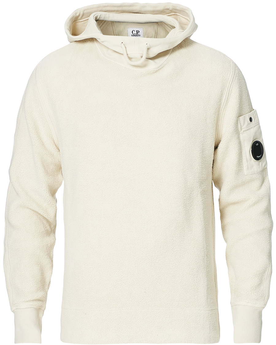 Men | Sweaters & Knitwear | C.P. Company | Polar Fleece Hoodie Off White