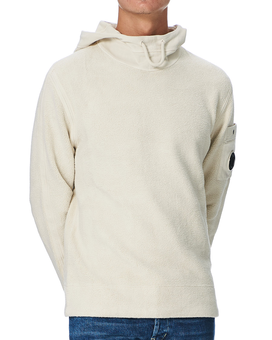 Men | Sweaters & Knitwear | C.P. Company | Polar Fleece Hoodie Off White