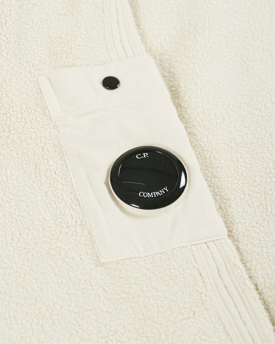 Men | Sweaters & Knitwear | C.P. Company | Polar Fleece Hoodie Off White