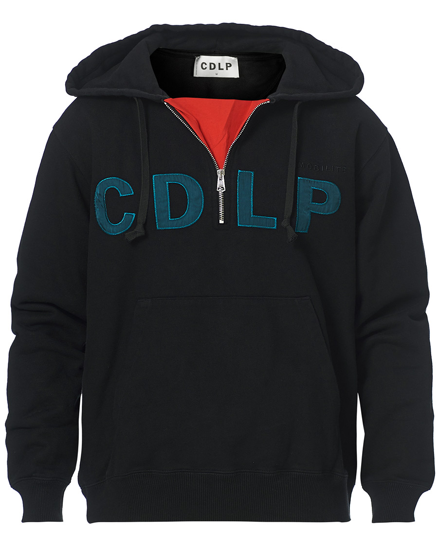 Men | Sweaters & Knitwear | CDLP | Heavyweight Terry Half-Zip Hoodie Black