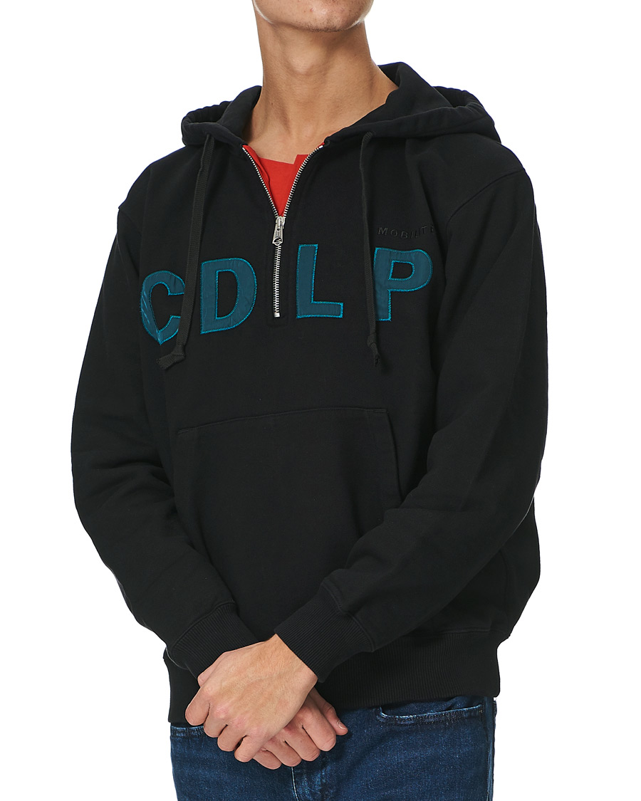 Men | Sweaters & Knitwear | CDLP | Heavyweight Terry Half-Zip Hoodie Black