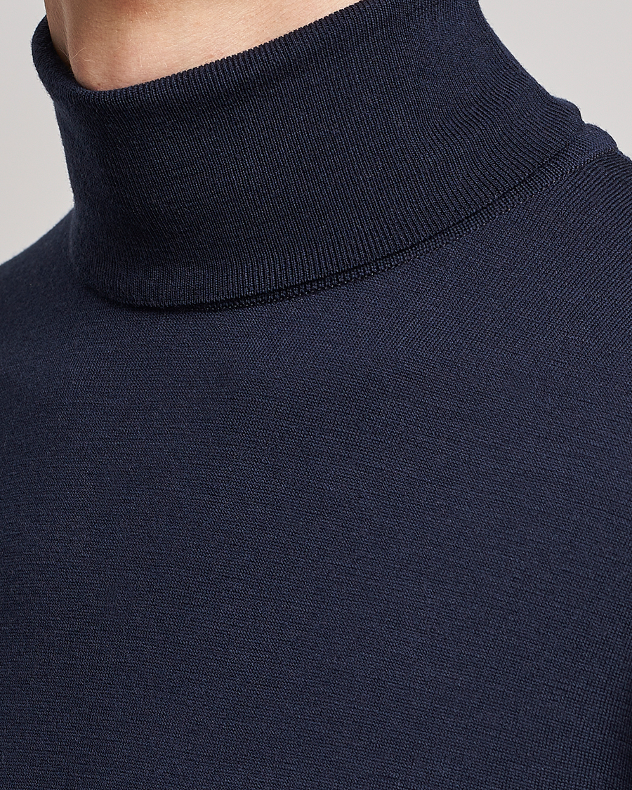 Men | Sweaters & Knitwear | John Smedley | Cherwell Extra Fine Merino Rollneck Midnight