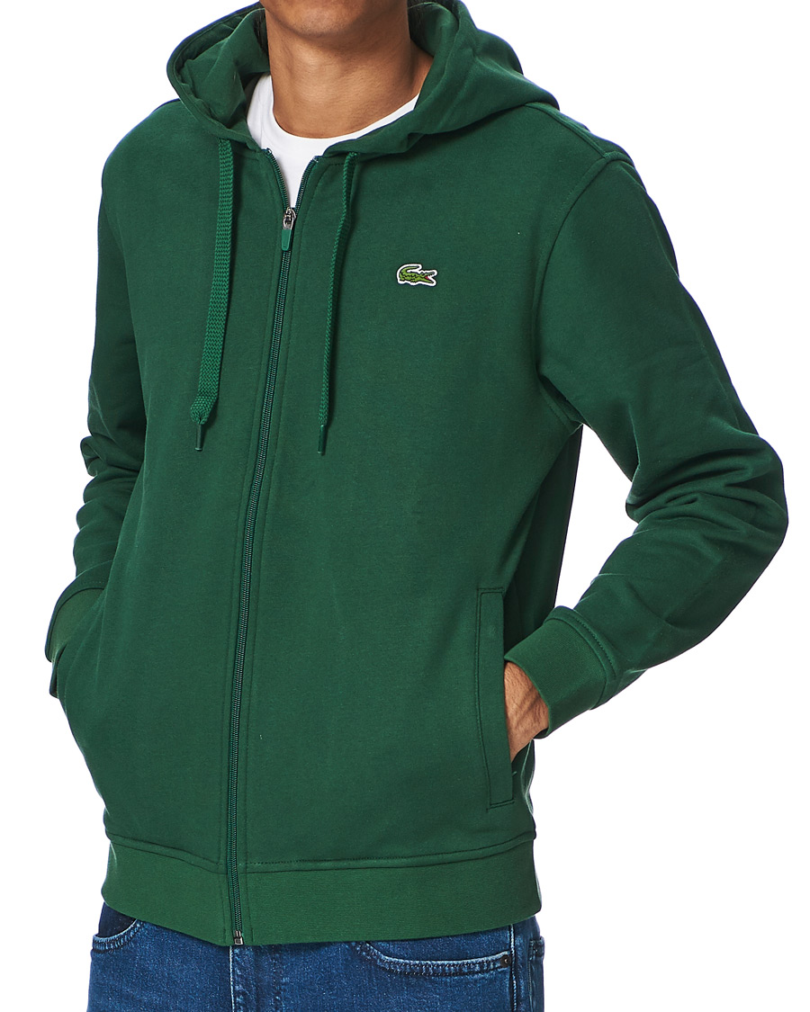 Men | Sweaters & Knitwear | Lacoste | Full Zip Hood Vert Green