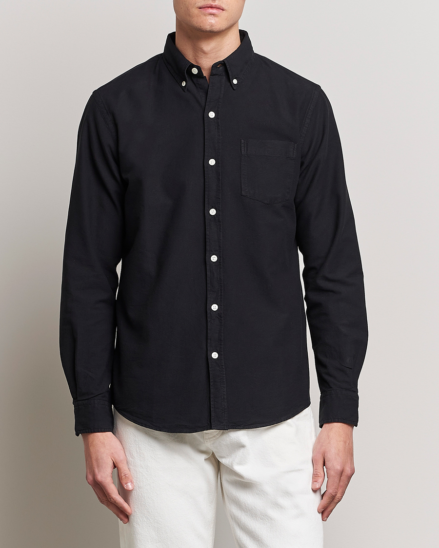 Men | Shirts | Colorful Standard | Classic Organic Oxford Button Down Shirt Deep Black