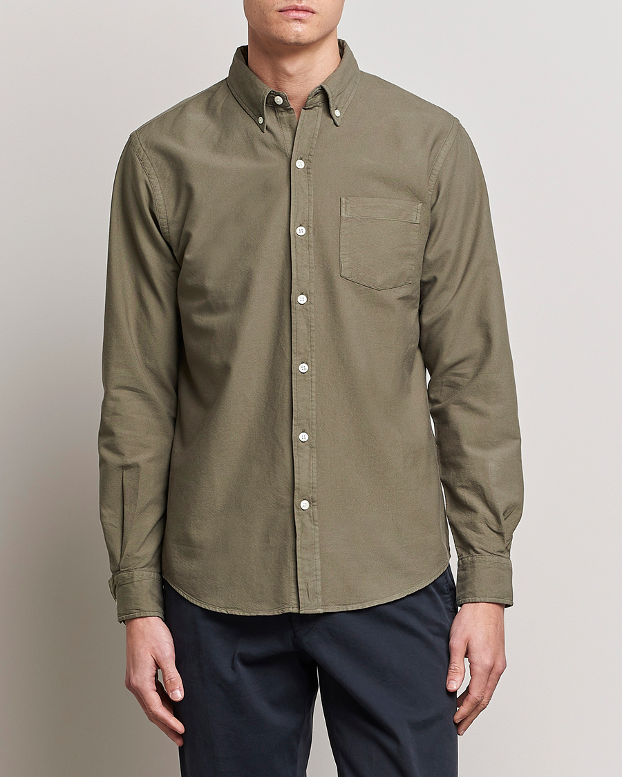 Men | Shirts | Colorful Standard | Classic Organic Oxford Button Down Shirt Dusty Olive