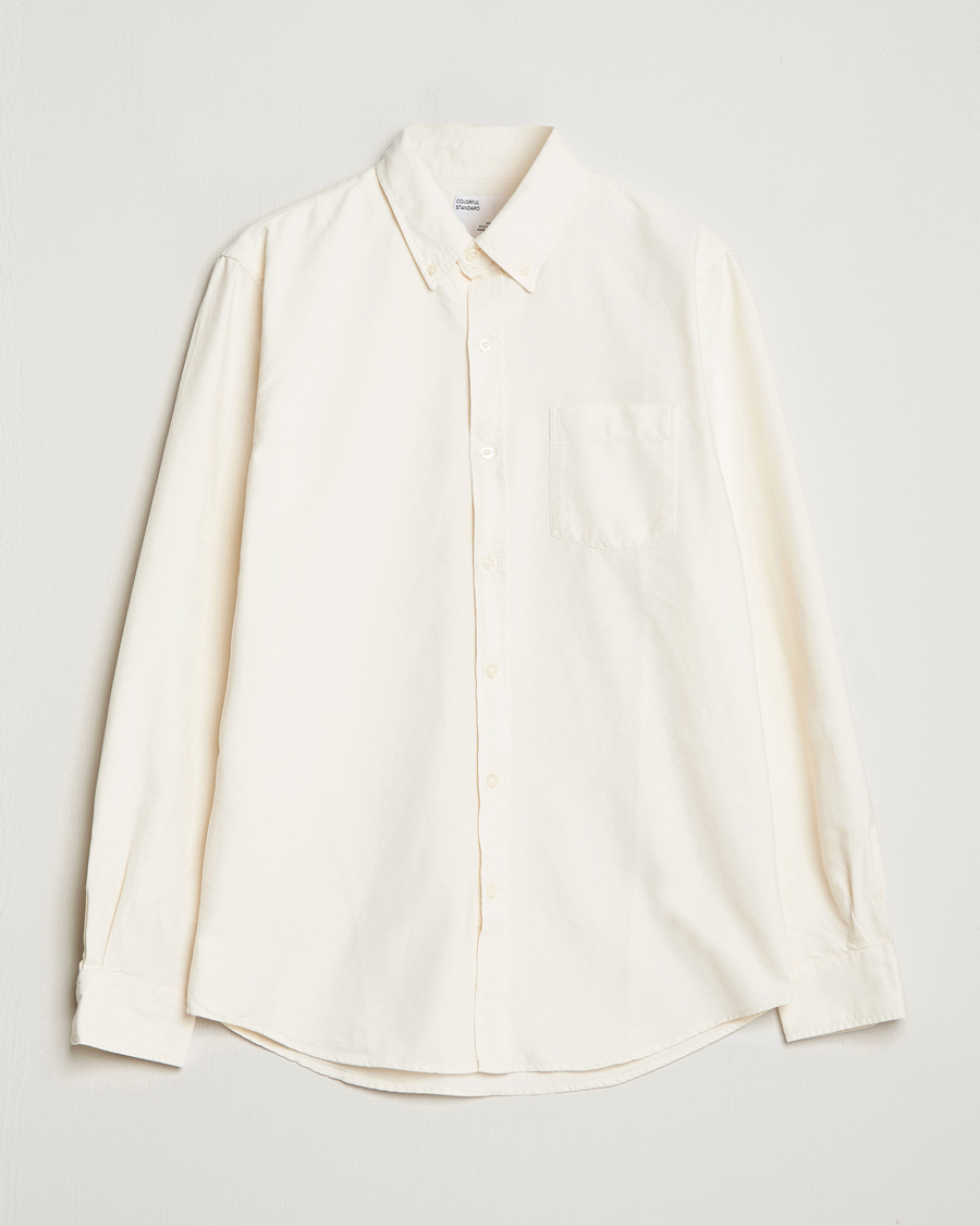 Men | Shirts | Colorful Standard | Classic Organic Oxford Button Down Shirt Ivory White
