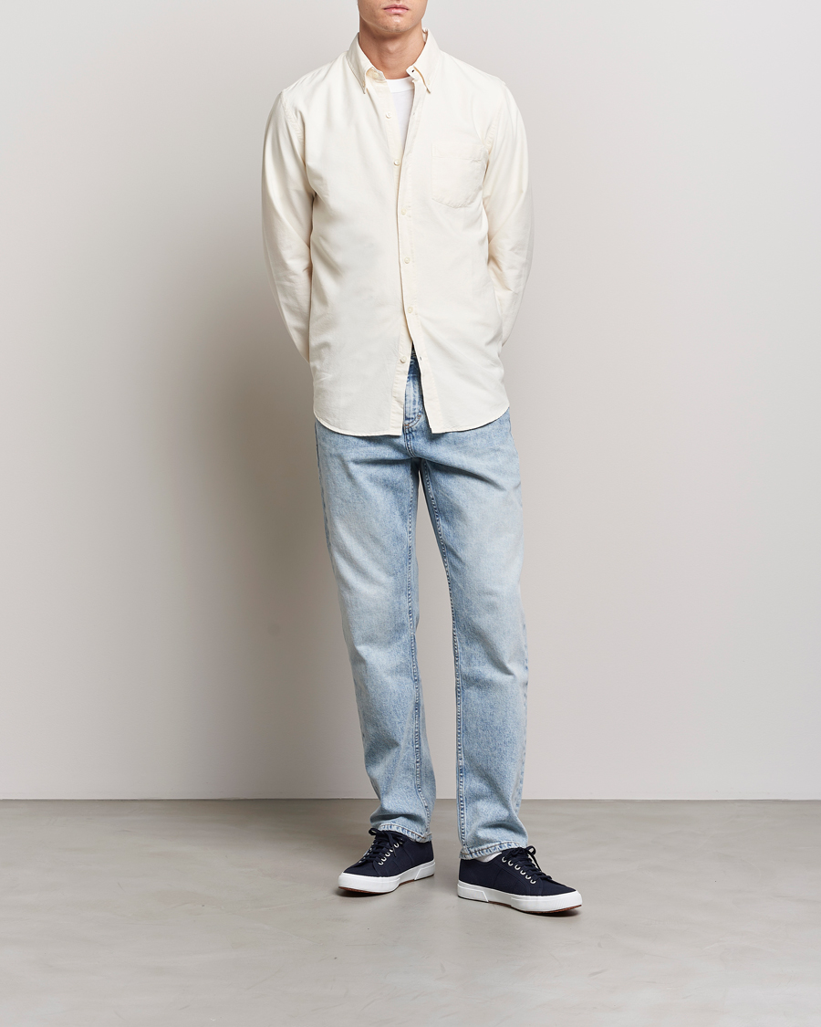 Men | Shirts | Colorful Standard | Classic Organic Oxford Button Down Shirt Ivory White