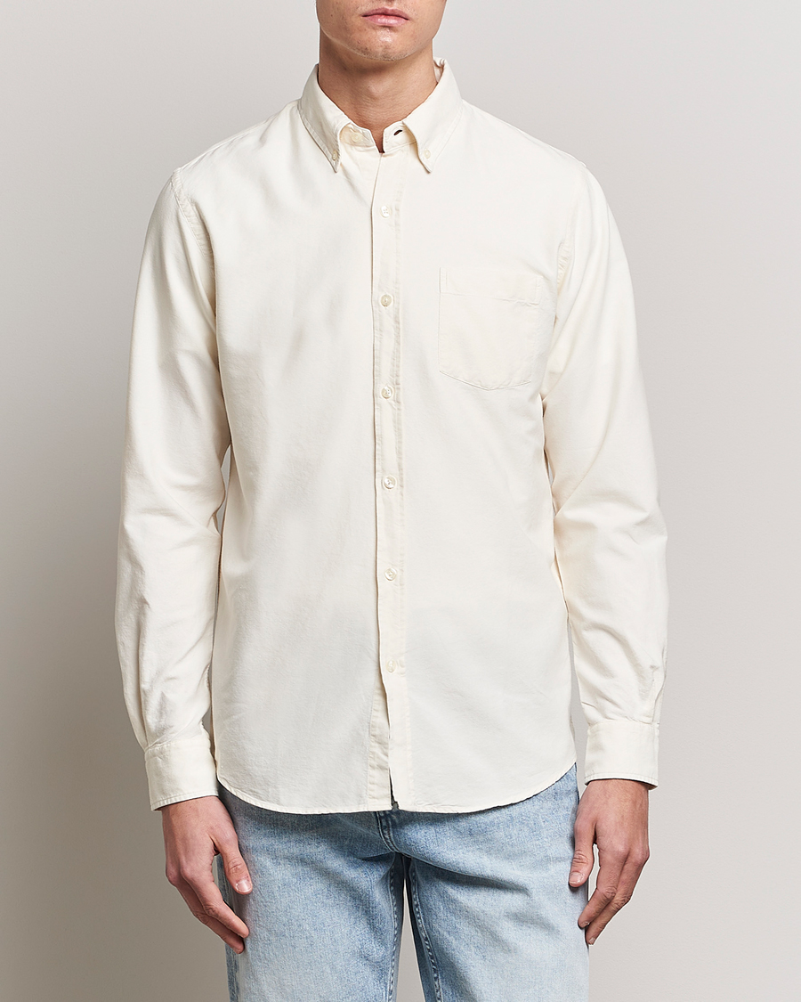 Men | Shirts | Colorful Standard | Classic Organic Oxford Button Down Shirt Ivory White