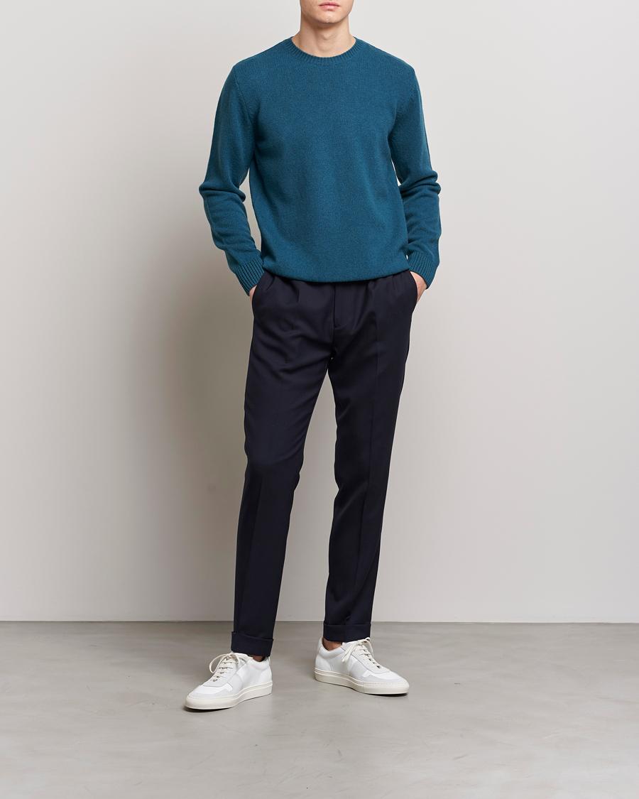 Men | Sweaters & Knitwear | Colorful Standard | Classic Merino Wool Crew Neck Ocean Green