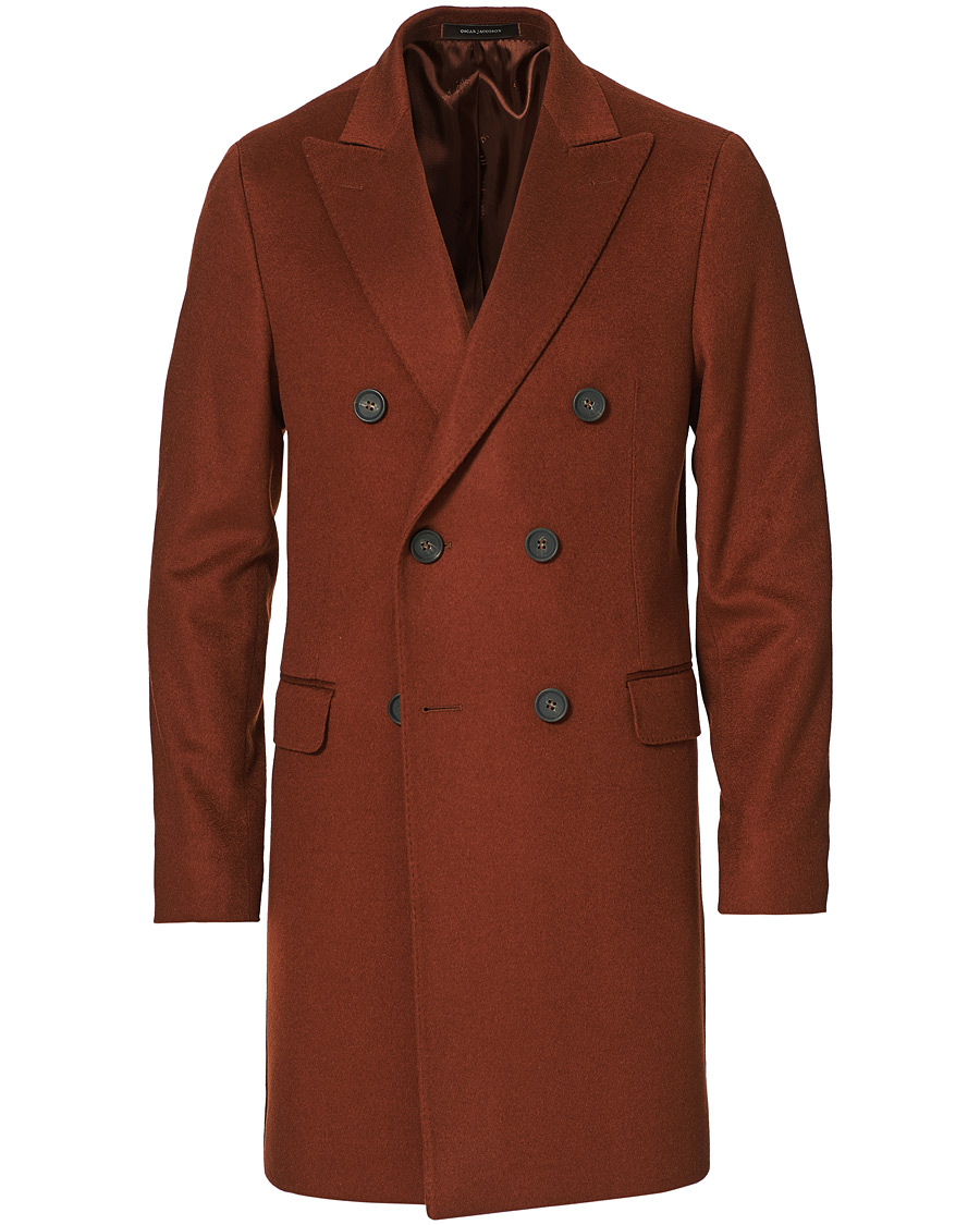 Men | Coats & Jackets | Oscar Jacobson | Sebastian Double Breasted Cashmere Coat Camel
