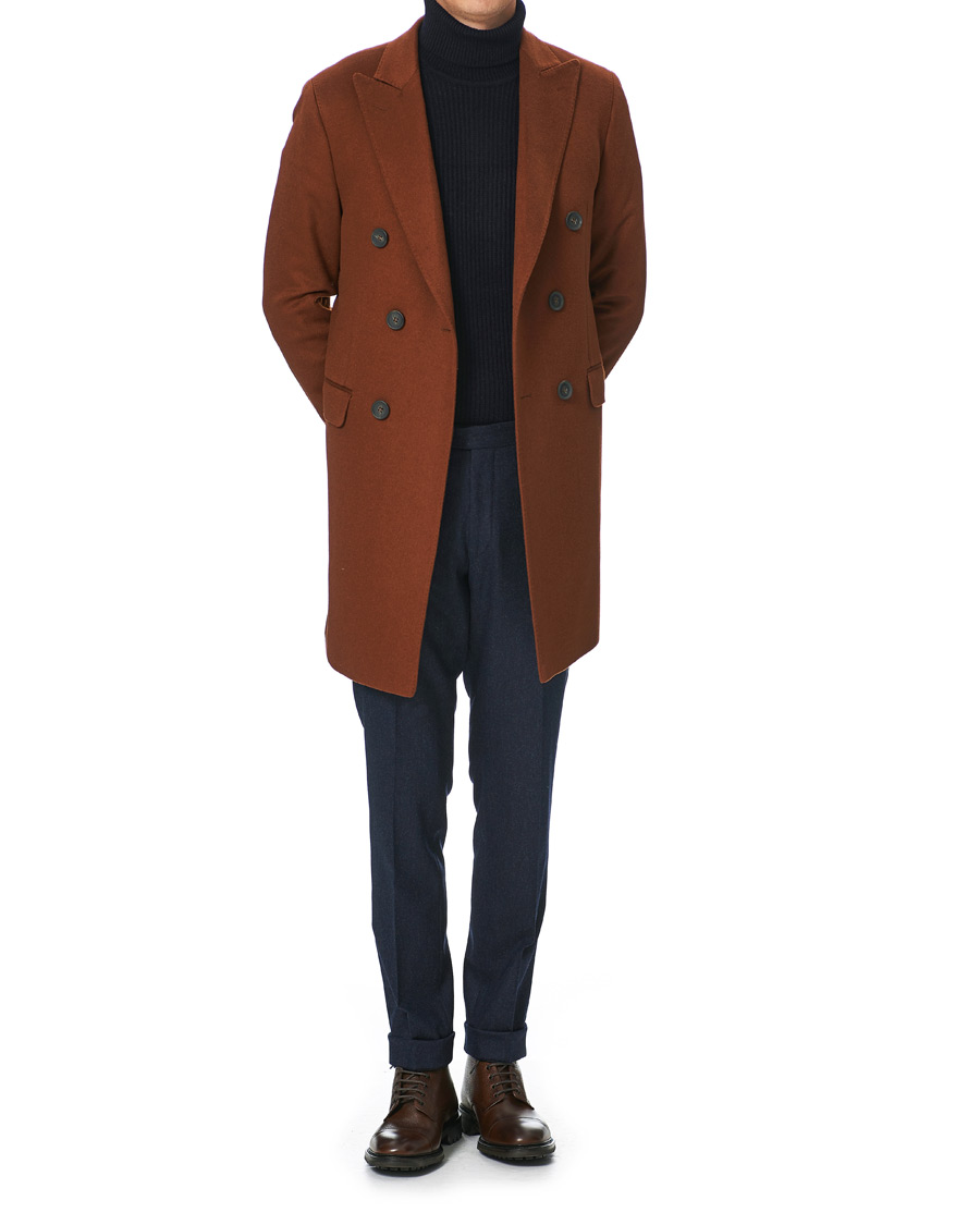 Men | Coats & Jackets | Oscar Jacobson | Sebastian Double Breasted Cashmere Coat Camel