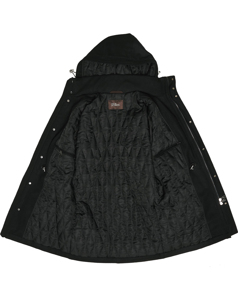 Men | Coats & Jackets | Oscar Jacobson | Dammond Padded Wool Parka Black