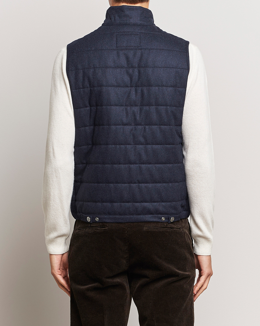 Men | Coats & Jackets | Oscar Jacobson | Liner EVO Flannel Waistcoat Navy