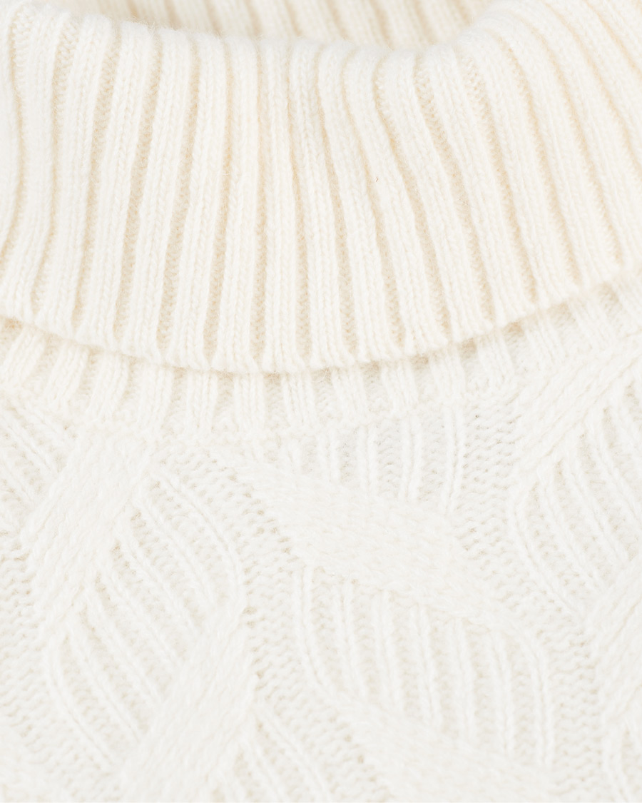 Men | Sweaters & Knitwear | Oscar Jacobson | Samir Wool/Cashmere Cable Rollneck Creme