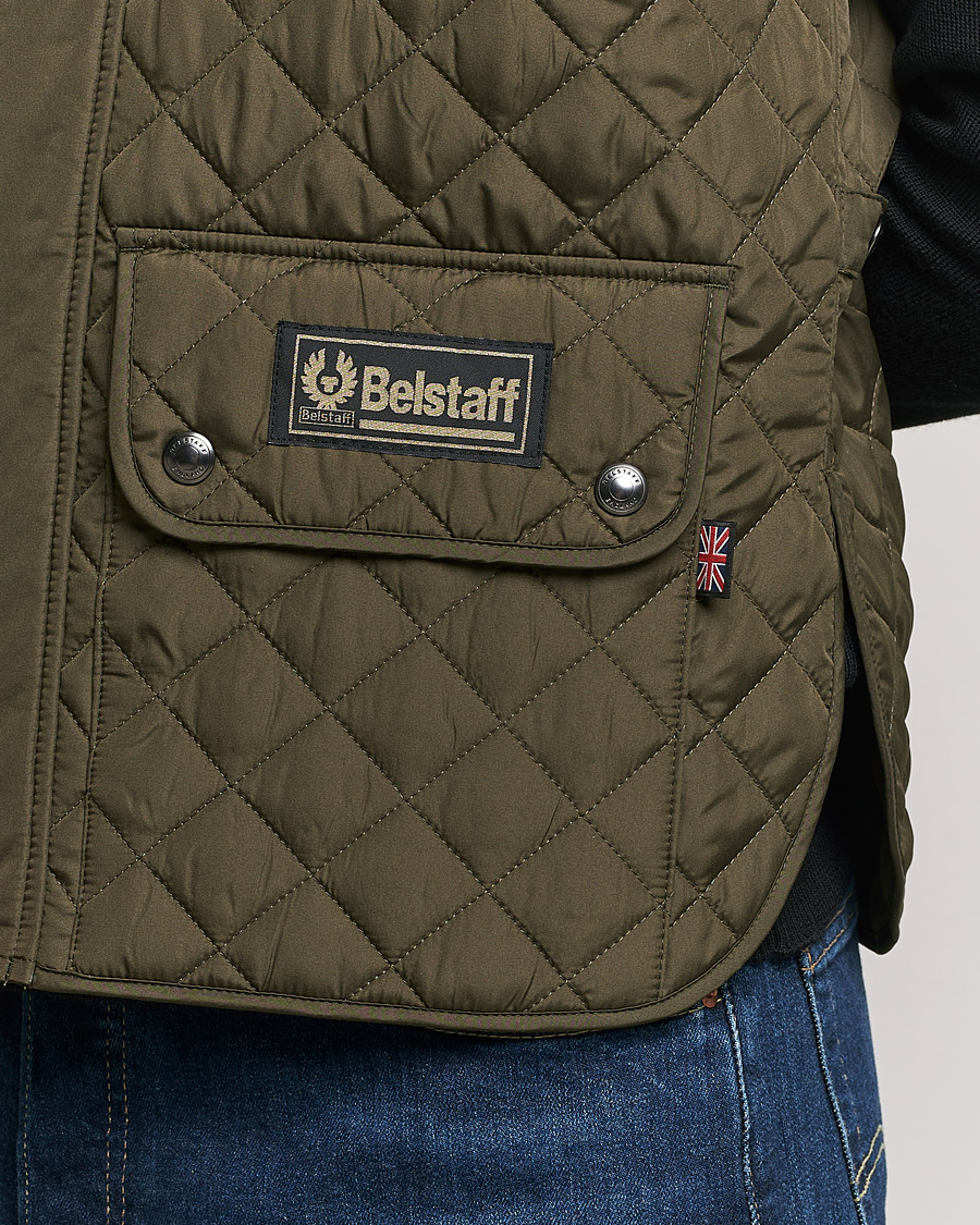 Men | Gilets | Belstaff | Waistcoat Quilted Faded Olive