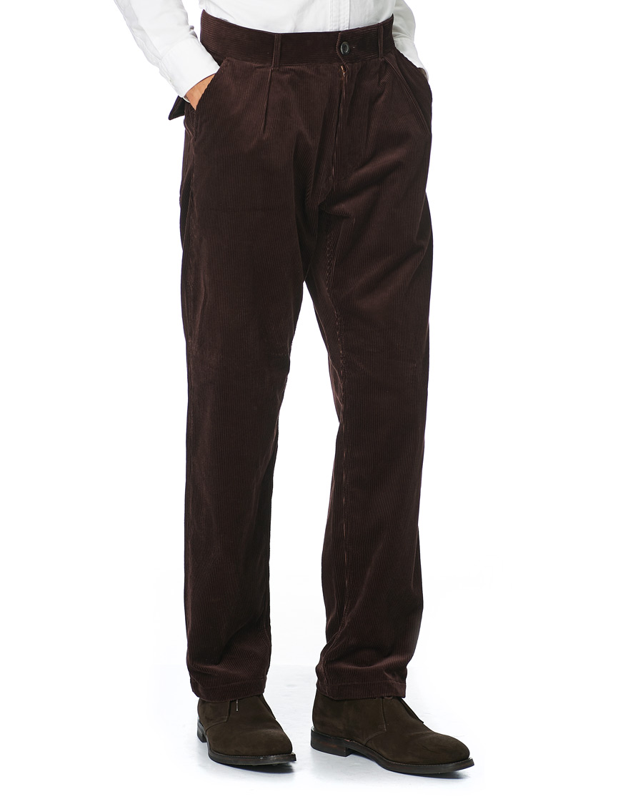 Men | Trousers | Private White V.C. | Pocket Corduroy Trousers Chocolate
