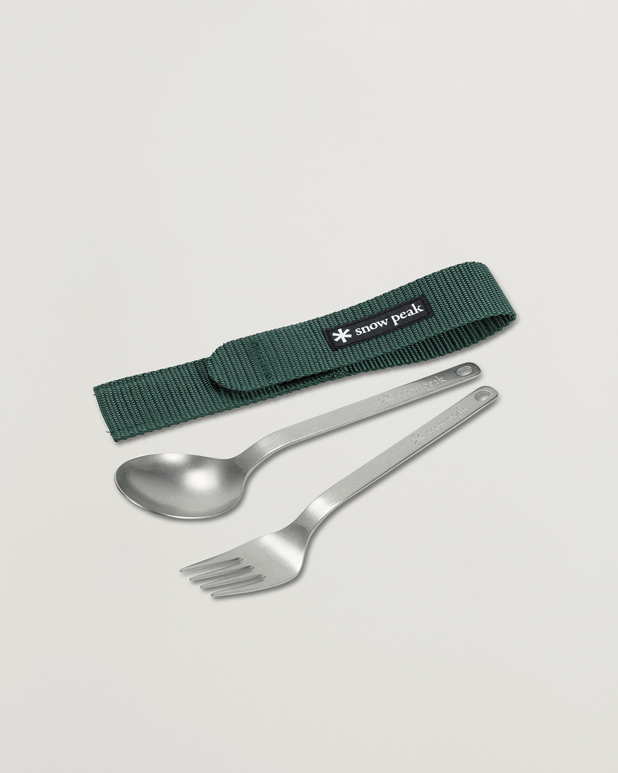 Men | Outdoor living | Snow Peak | Fork & Spoon Set Titanium
