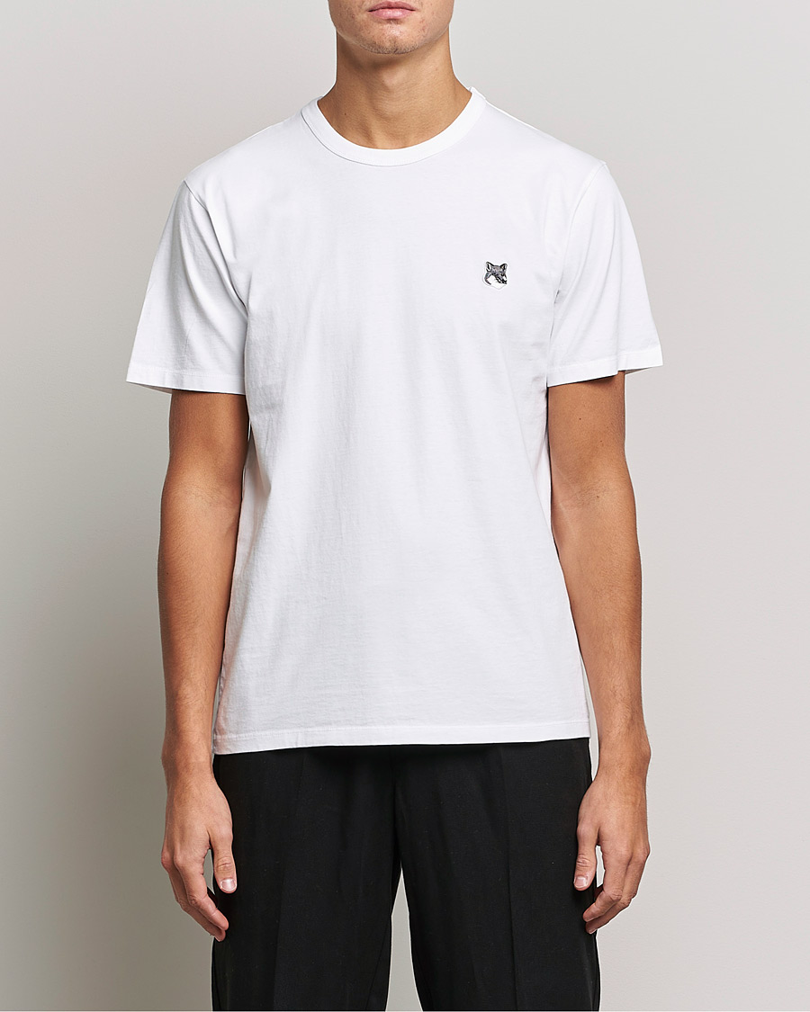 Men | T-Shirts | Maison Kitsuné | Grey Fox Head Tee White
