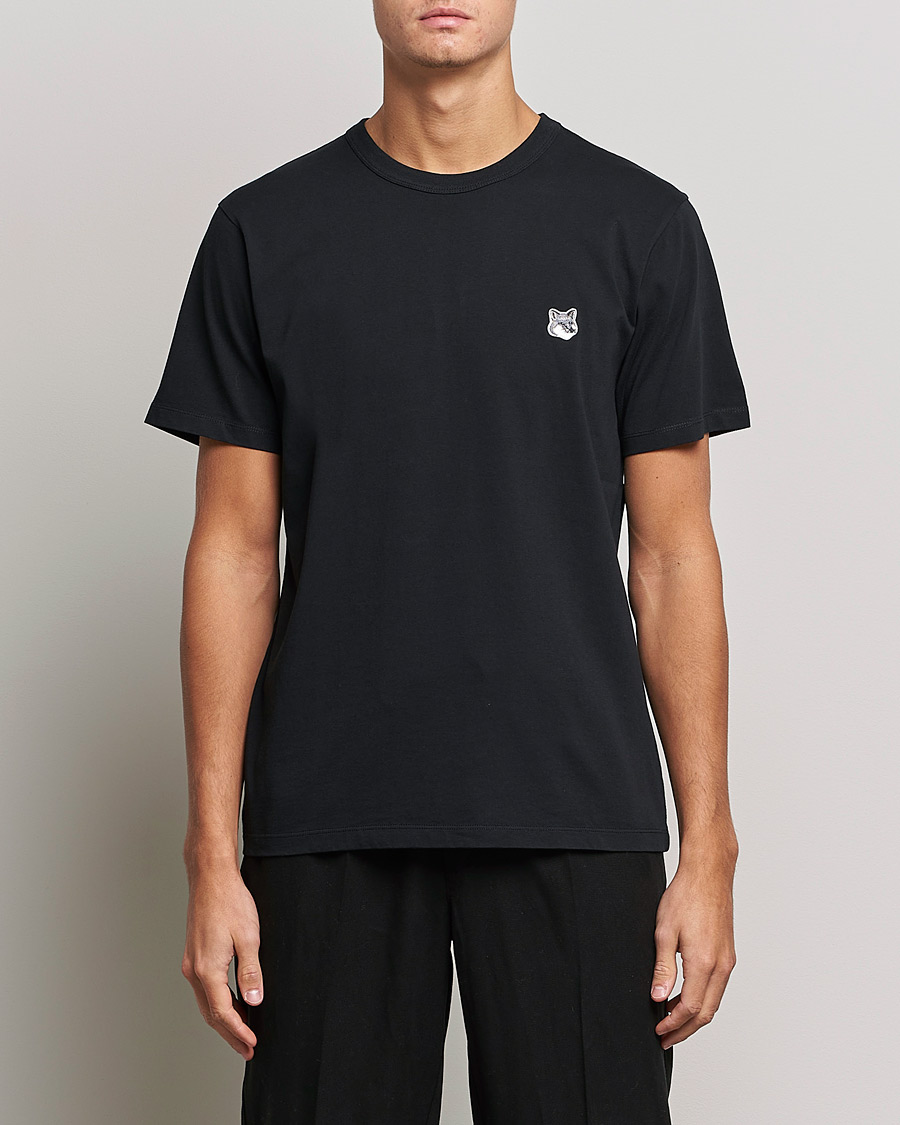 Men | T-Shirts | Maison Kitsuné | Grey Fox Head Tee Black