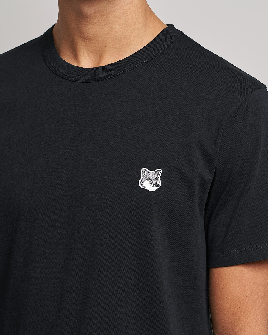 Men | T-Shirts | Maison Kitsuné | Grey Fox Head Tee Black