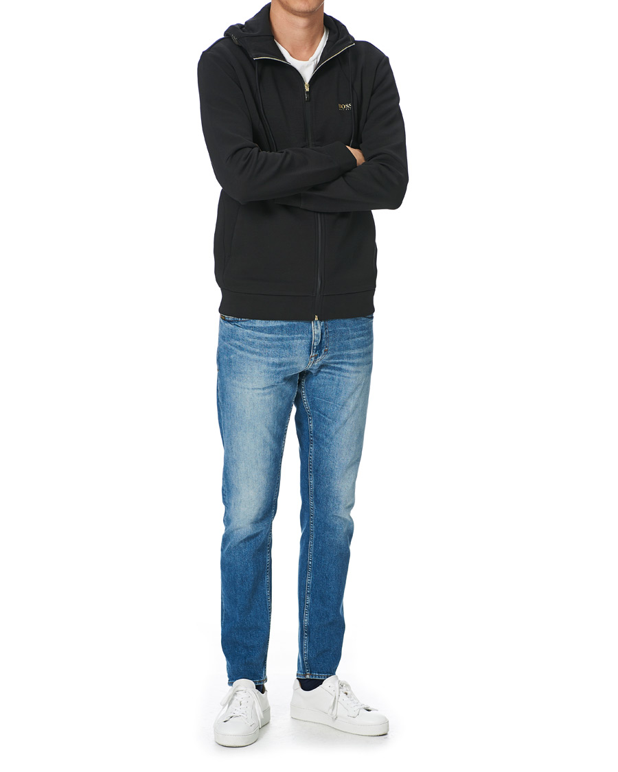 Men | Sweaters & Knitwear | BOSS GREEN | BOSS Athleisure Saggy Full Zip Hoodie Black