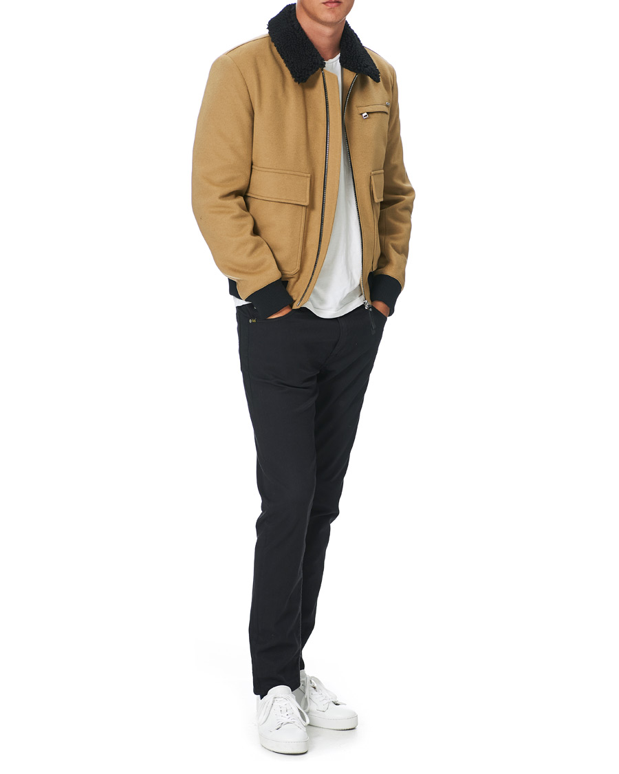 Men | Coats & Jackets | HUGO | Bavi Shearling Jacket Medium Beige